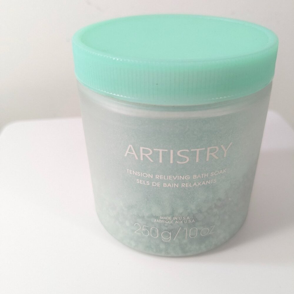 Amway Artistry Tension Relieving‎ Bath Soak crystals salts partially used READ